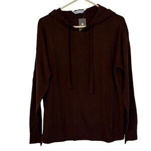 Member’s‎ Mark Cashmere Blend Brown Hoodie Sweater NWT Small